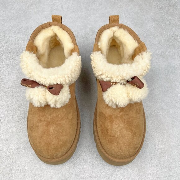 UGG Winter Flat Boots Brown - Picture 2 of 9